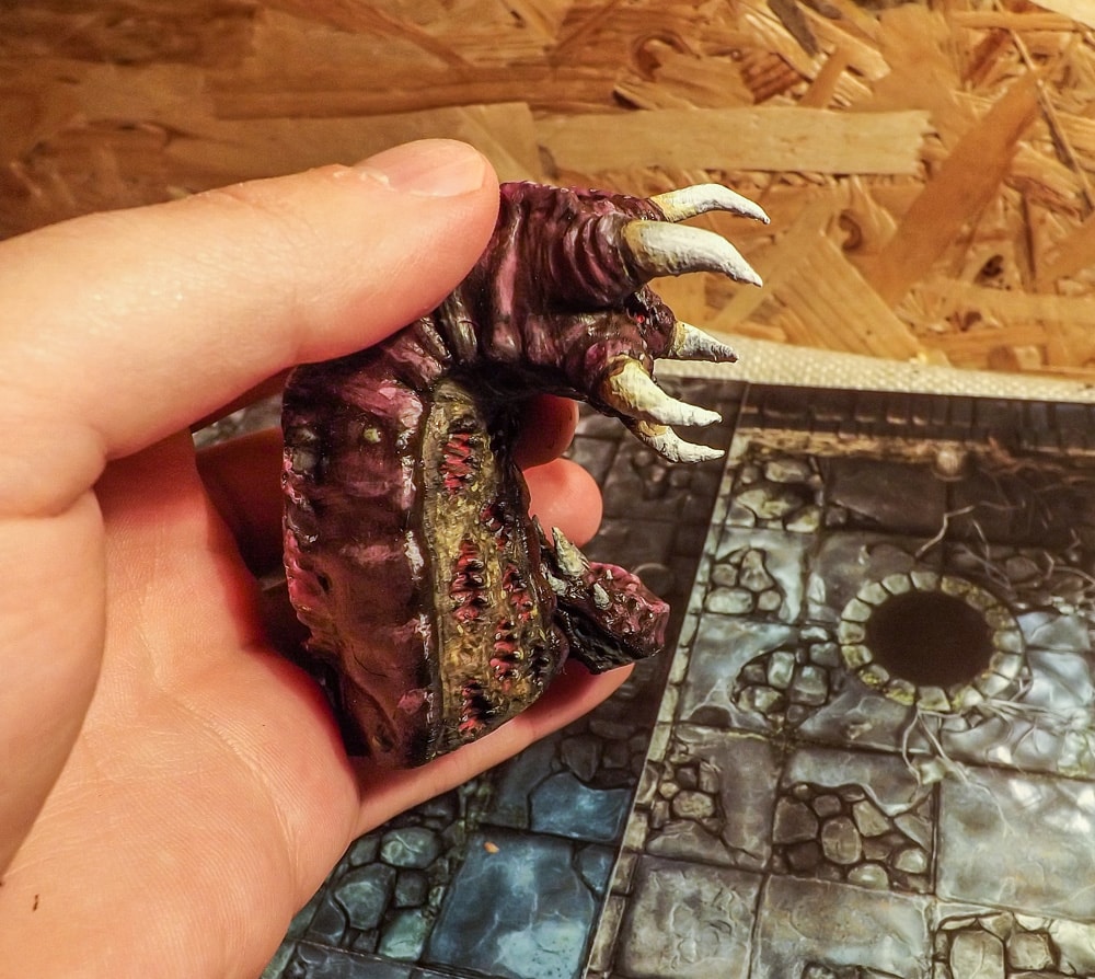 painted leeches - 3d printed miniatures