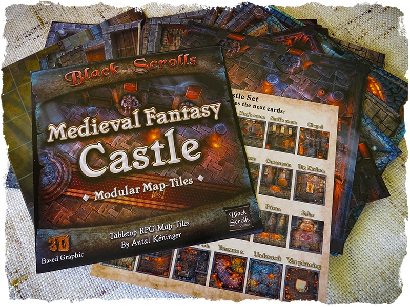 castle map tile set role playing game