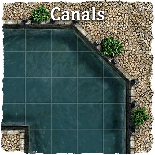 rpg docks and canals map tile set